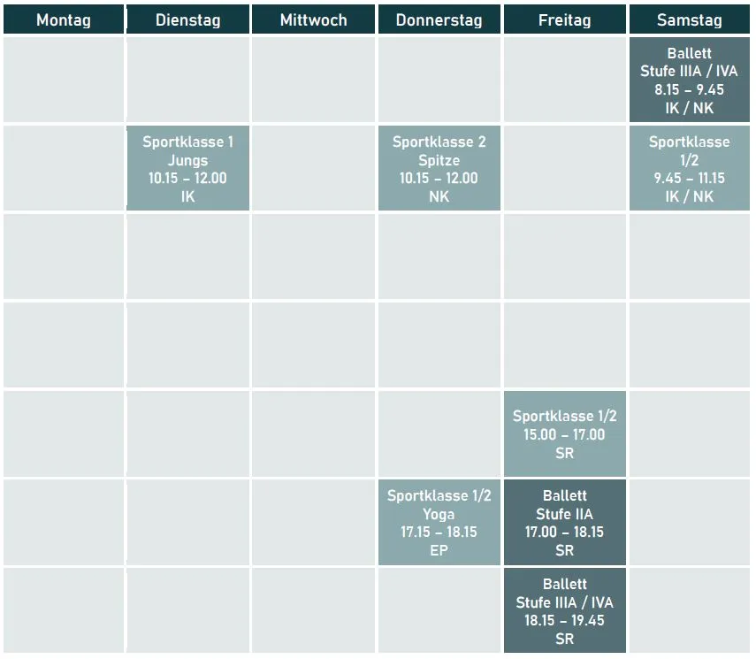 Stundenplan Studio Rankhof